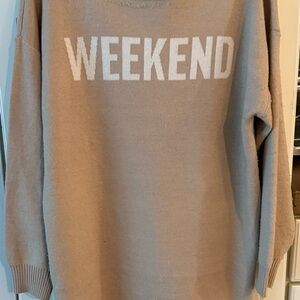 NWT OLIVE & OAK cozy fuzzy extra long warm sweater tunic dress